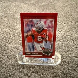 Panini Score 2025- Emeka Egbuka Rookie Red Parallel Football Card 🔥